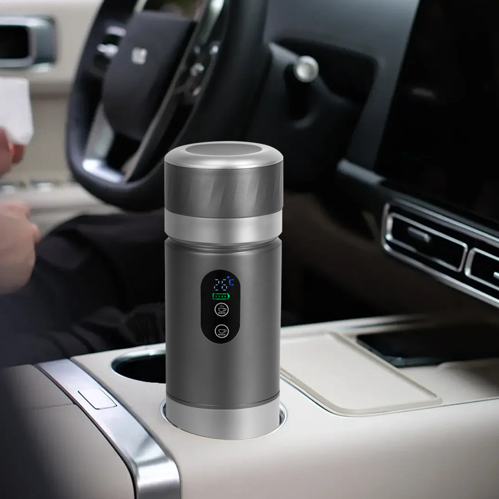 Coffee&Tea House Opinie - Tragbare Selbsterhitzende Espresso-Kaffeemaschine mit LED-Bildschirm Mini