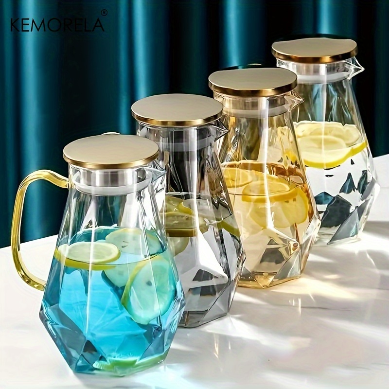 Coffee Tea Water Heater - 1PCS Diamant Textur Glas Teekanne Set