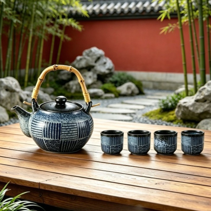 Coffee Tea Japan - Japanisches Retro-Teegeschirr aus transformiertem Ton mit