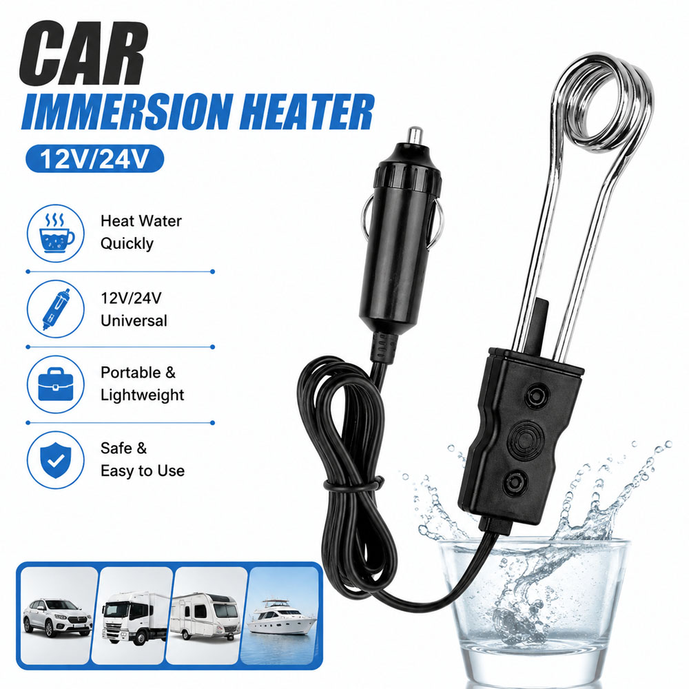 Coffee Tea Water Heater - 12V 24V Tragbarer Auto-Tauchheizer, Modisch, Hochwertig,