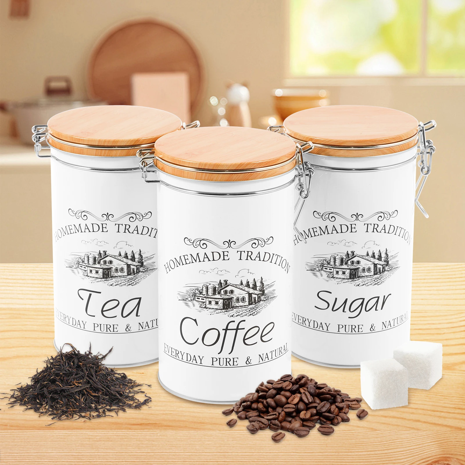 Coffee Tea Jar Set - 3 Teile/satz Tee Kaffee Zucker Kanister