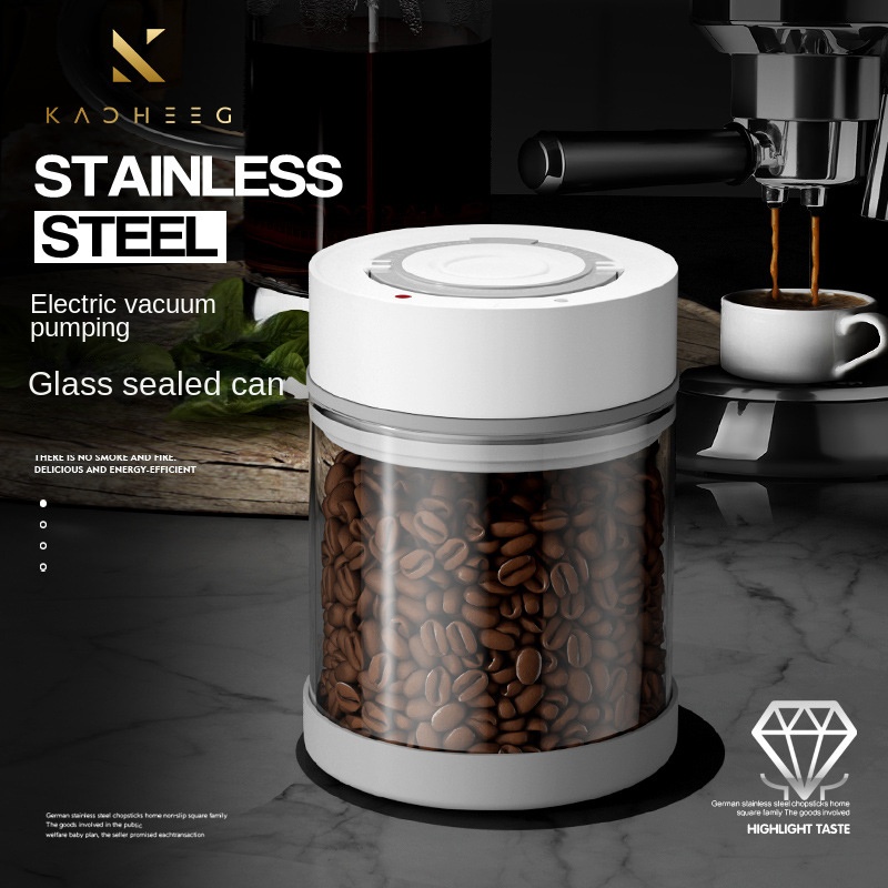 Coffee Tea Sugar Canister Set - Elektrische Vakuum Kaffeebohnen Glas Vorrats glas