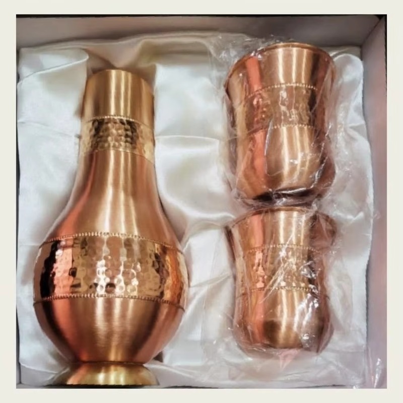 Coffee Tea Water Heater - 1500ML Glatter Kupfer-Wasserkrug mit Deckel und