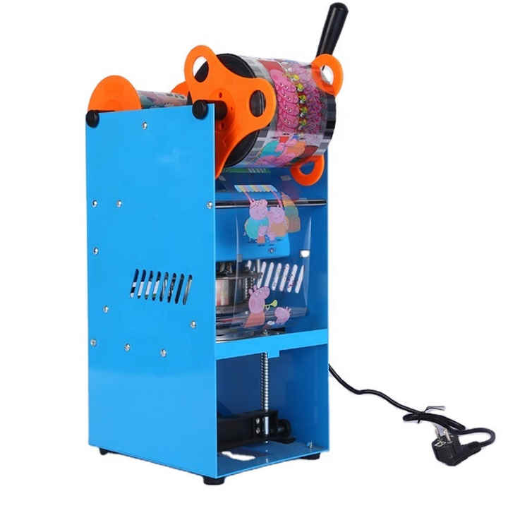 Coffee Tea Boba - Halbautomatische kleine Kaffeetassen-Versiegelungsmaschine für Plastik-Joghurtbecher, Saft,