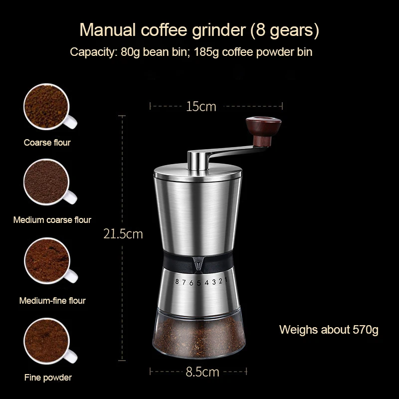 8-fach Einstellbare Manuelle K – Burr Hand Grinder Bewertung und Preis