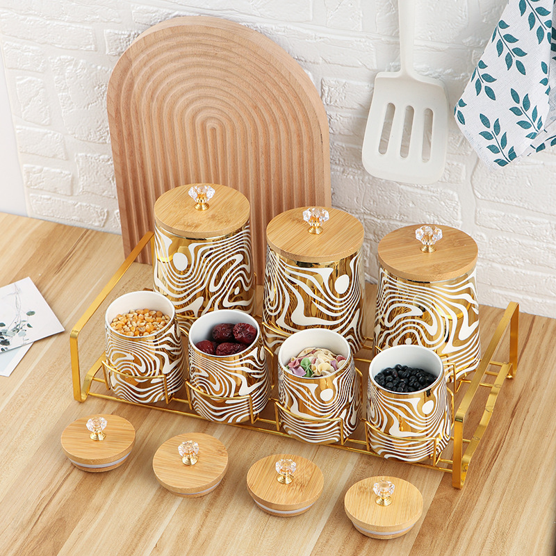 Set mit 7 farbig glasierten Ke – Coffee Tea Sugar Canister Set Bewertung und Preis