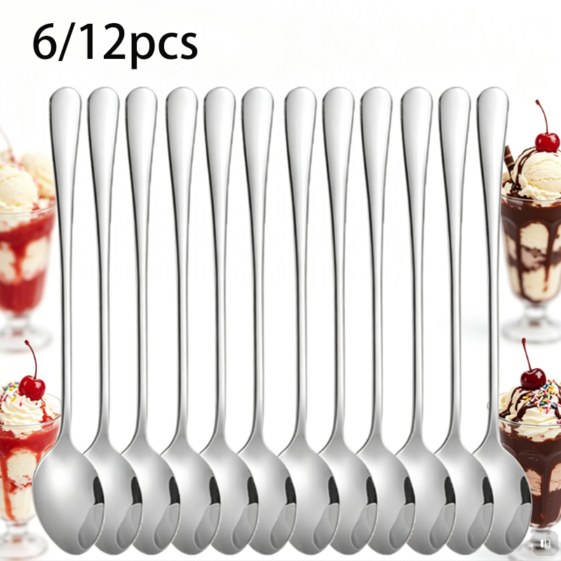 6/12pc1010 Eiscreme-Löffel aus – Coffee Tea Boba Bewertung und Preis